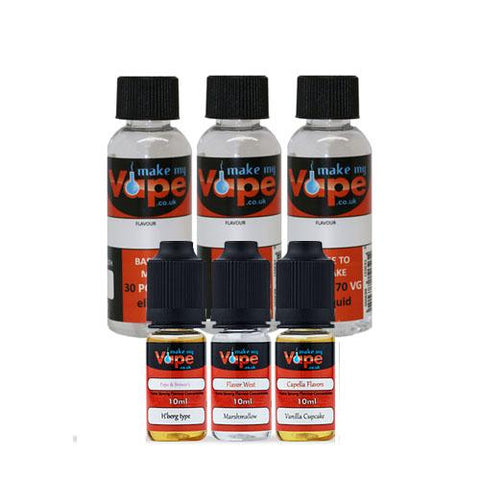 50ml Shortfill DIY Kit x 3