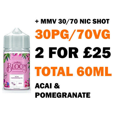 Acai Pomegranate 50ml Shortfill | Bloom E-Liquids - Any 2 for £25