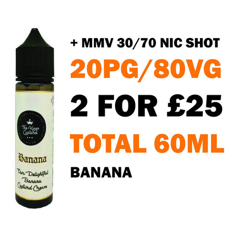 Banana 50ml Shortfill | The King's Custard - Any 2 for £25