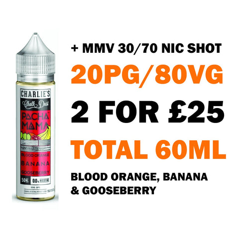 Blood Orange, Banana & Gooseberry 50ml Shortfill | Pacha Mama - Any 2 for £25