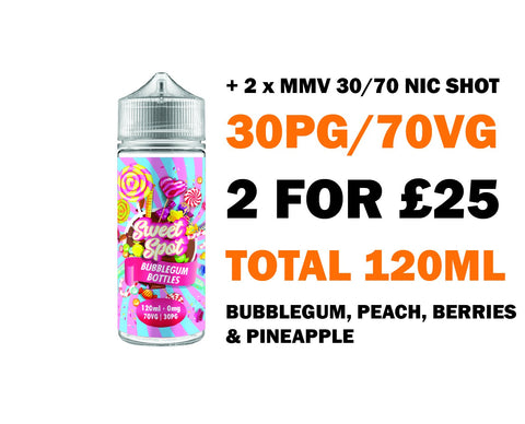 Bubblegum Bottles 100ml Shortfill | Sweet Spot - Any 2 for £25