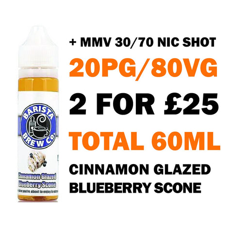 Cinnamon Glazed Blueberry Scone 50ml Shortfill | Barista Brew Co. - Any 2 for £25