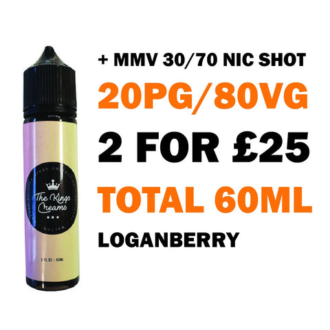 Loganberry 50ml Shortfill | The King's Custard - Any 2 for £25