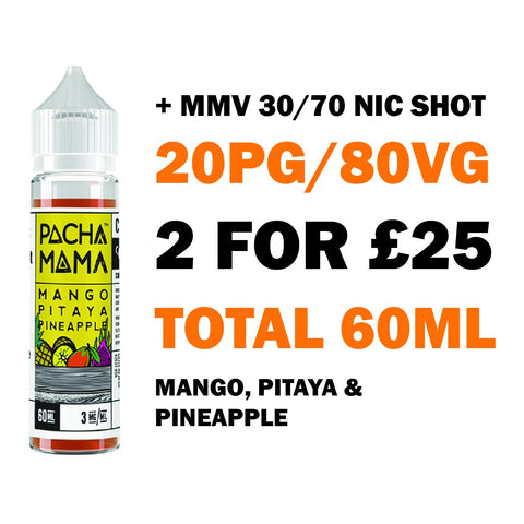 Mango, Pitaya & Pineapple 50ml Shortfill | Pacha Mama - Any 2 for £25