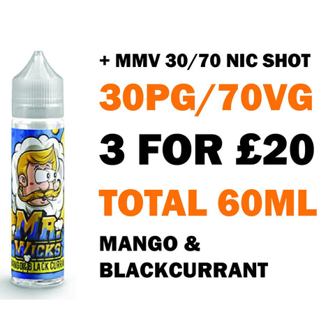 Mango and Blackcurrant 50ml Shortfill - Mr Wicks