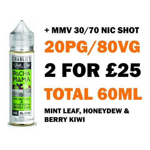 Mint Leaf, Honeydew & Berry Kiwi 50ml Shortfill | Pacha Mama - Any 2 for £25