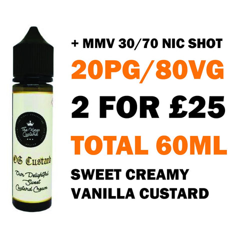 OG Custard 50ml Shortfill | The King's Custard - Any 2 for £25