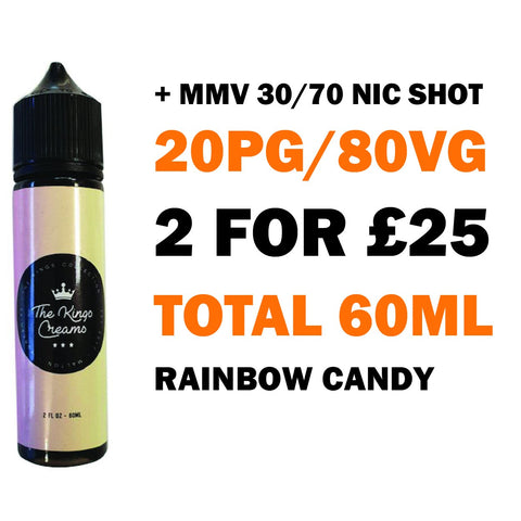 Rainbow 50ml Shortfill | The King's Custard - Any 2 for £25