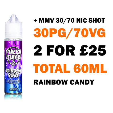 Rainbow Blaze 50ml Shortfill | Pukka Juice - Any 2 for £25