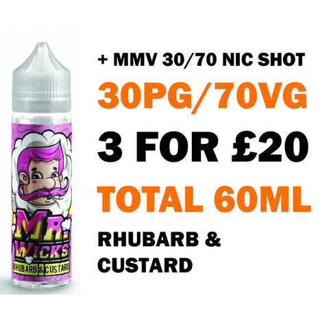 Rhubarb & Custard 50ml Shortfill - Mr Wicks