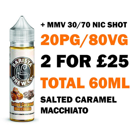 Salted Caramel Macchiato 50ml Shortfill | Barista Brew Co. - Any 2 for £25