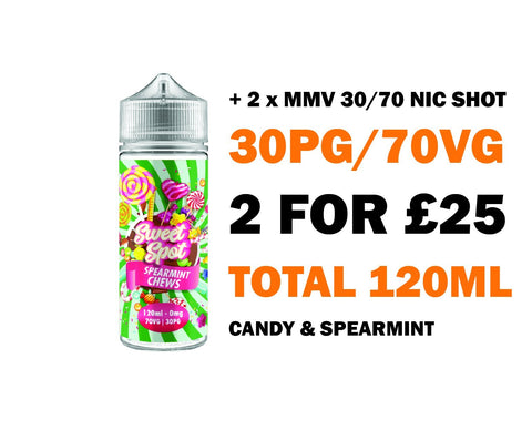 Spearmint Chews 100ml Shortfill | Sweet Spot - Any 2 for £25