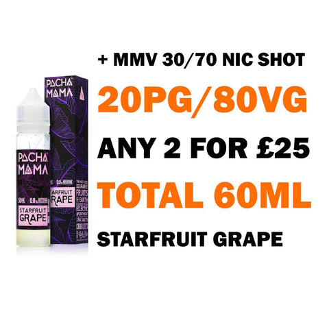 Starfruit Grape 50ml Shortfill | Pacha Mama - Any 2 for £25