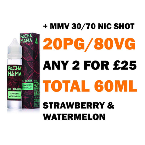 Strawberry Watermelon 50ml Shortfill | Pacha Mama - Any 2 for £25