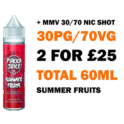 Summer Fruits 50ml Shortfill | Pukka Juice - Any 2 for £25