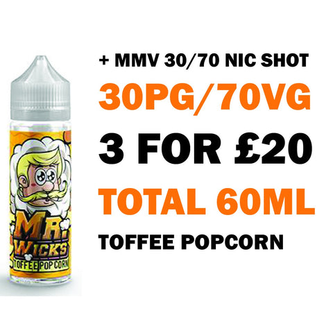 Toffee Popcorn 50ml Shortfill - Mr Wicks
