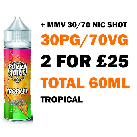 Tropical 50ml Shortfill | Pukka Juice - Any 2 for £25