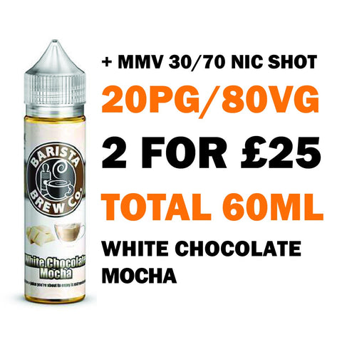 White Chocolate Mocha 50ml Shortfill | Barista Brew Co. - Any 2 for £25