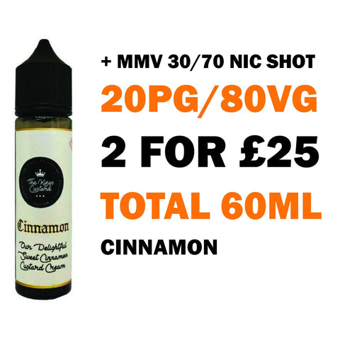 Cinnamon 50ml Shortfill | The King's Custard - Any 2 for £25